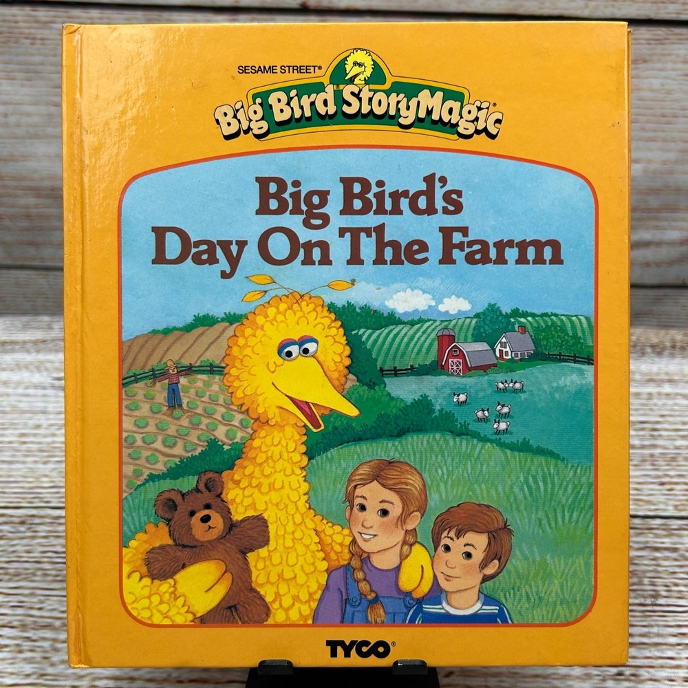 Sesame Street Big Bird StoryMagic Big Bird's Day On The Farm Book Only 1986 7025